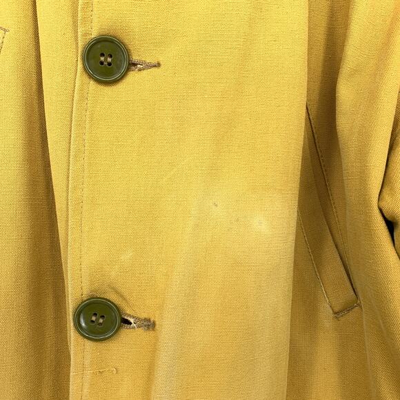 VTG Woods Rough Rider Clothing Hunting Chore Coat Mens Sz L Tan Wool Lined *FLAW - Picture 7 of 8